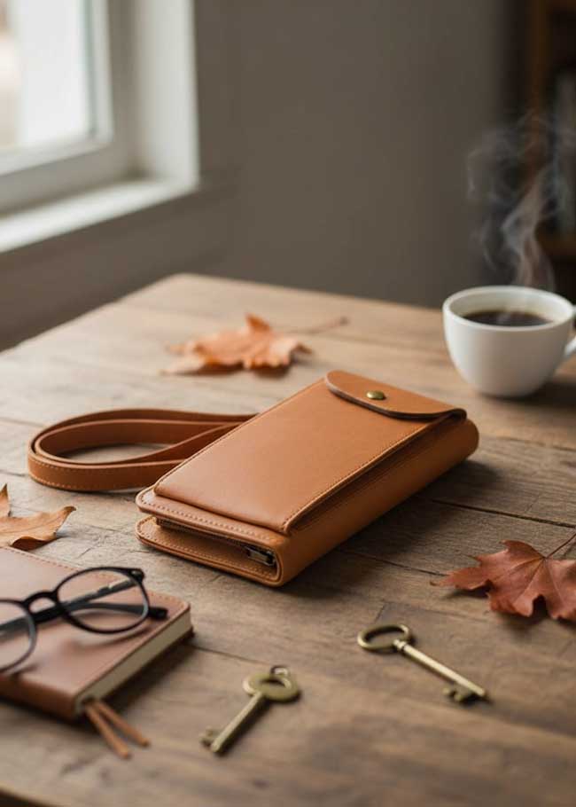 کیف موبایل و مدارک چرمی