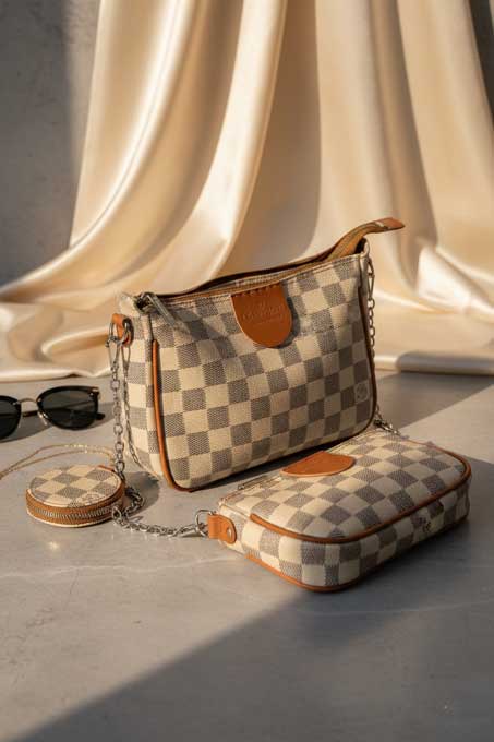 کیف دوشی و دستی دخترانه 3تایی کیف مادر دختری